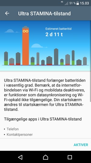 Vælg AKTIVER