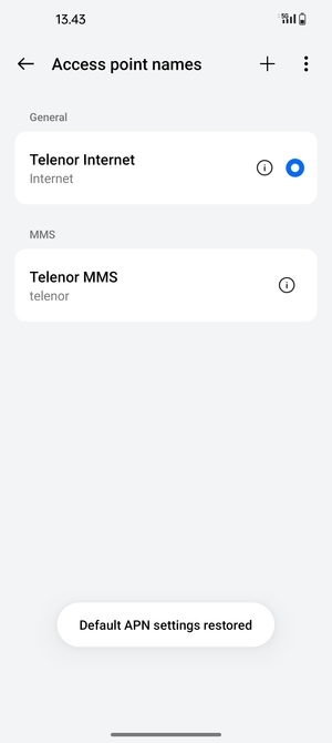 Select New APN