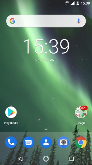 Skyv opp den nederste menyen