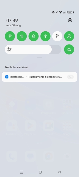 Scorri nuovamente verso il basso il menu in alto