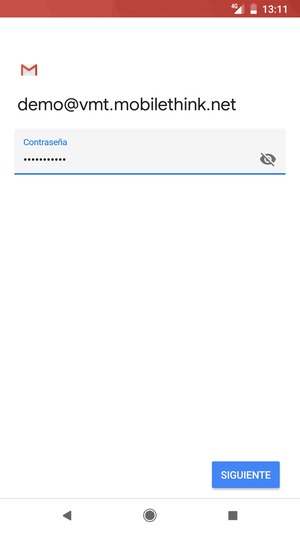 Introduzca su contraseña y seleccione SIGUIENTE