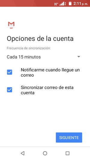 Seleccione SIGUIENTE