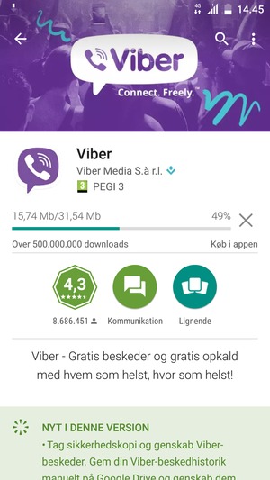 Afvent at installeringen er afsluttet