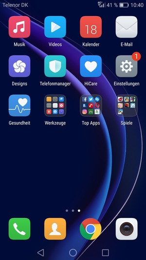 Wählen Sie Einstellungen