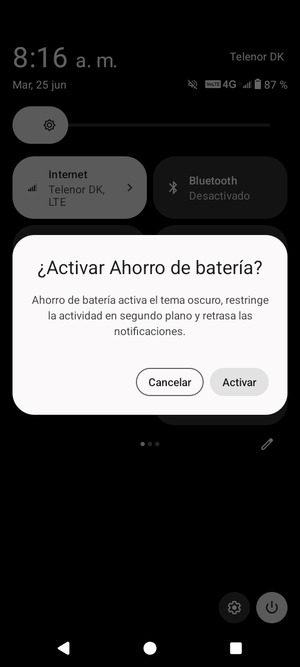Seleccione Activar