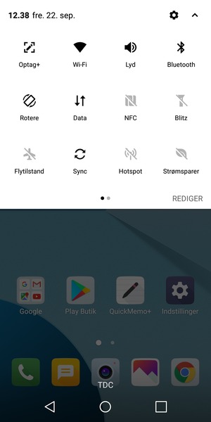 Slå Wi-Fi og Bluetooth fra