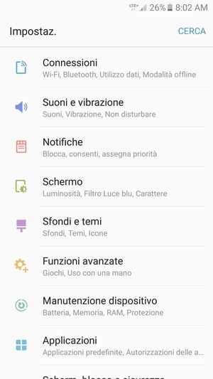 Seleziona Connessioni