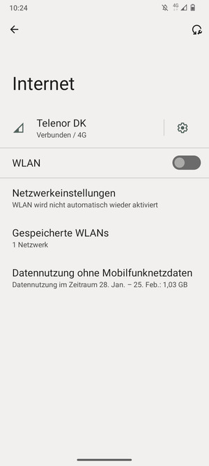 Schalten Sie WLAN ein