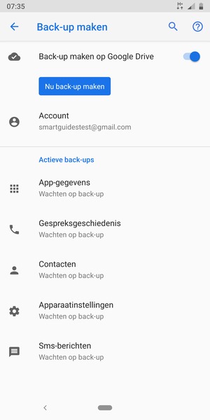 Selecteer Account