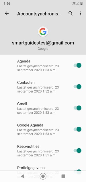 Selecteer de Menu-knop