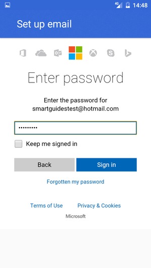 Enter your password and select Sign in