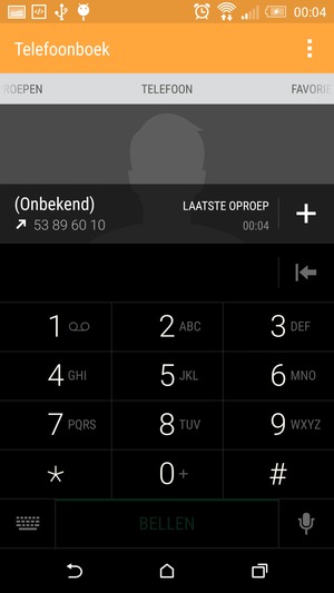 Klik op nummer 1 en houd dit vast