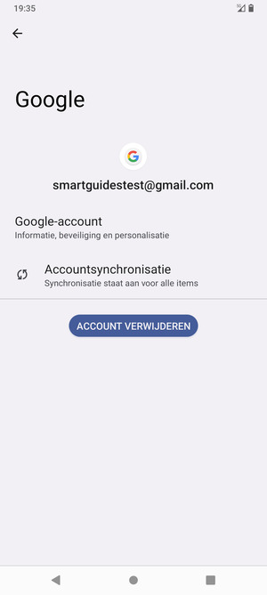 Selecteer Accountsynchronisatie