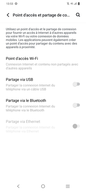 Sélectionnez Point d'accès Wi-Fi