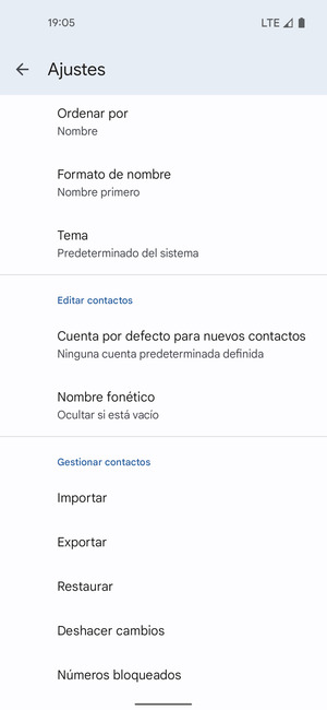 Desplácese y seleccione Importar