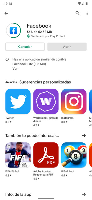 Espere a que el proceso de instalación finalice