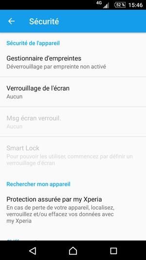 Sélectionnez Verroillage de l'écran