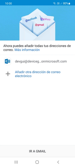 Seleccione IR A GMAIL