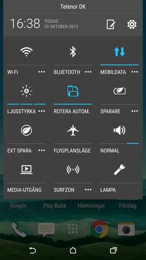 Välj NORMAL för att byta till tyst läge