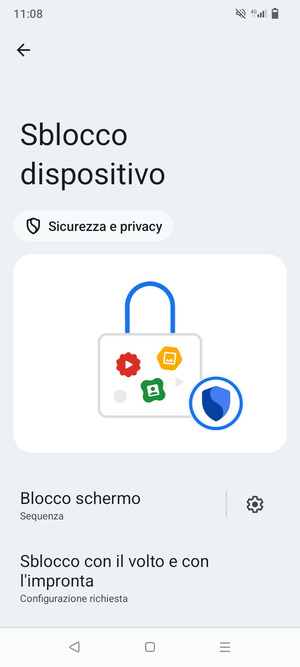 Il tuo telefono è ora protetto dal blocco schermo