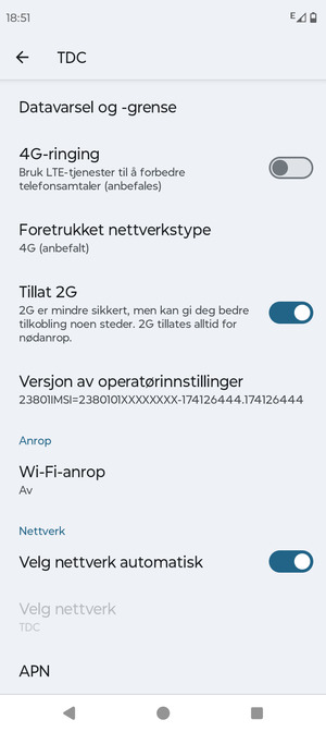 Bla til og velg APN