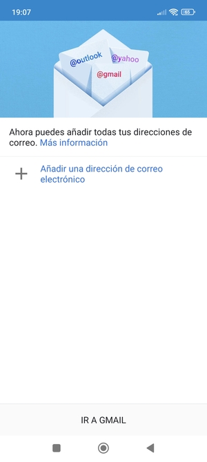 Seleccione Añadir una dirección de correo electrónico