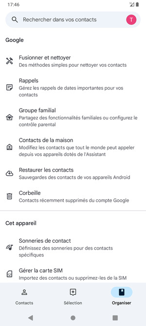 Sélectionnez Gérer la carte SIM