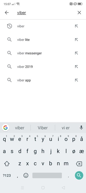 Skriv inn applikasjonsnavnet og velg Søk