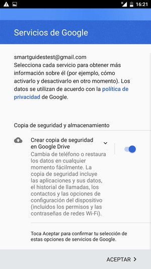 Seleccione ACEPTAR