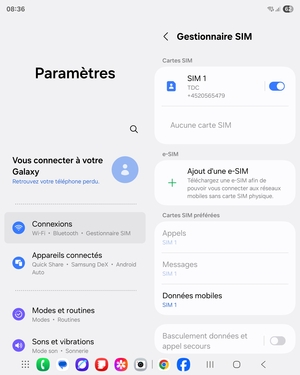 Sélectionnez Ajout d'une e-SIM