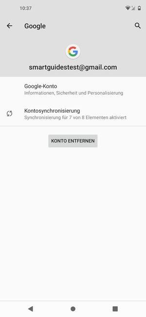 Wählen Sie Kontosynchronisierung