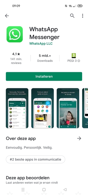 Selecteer Installeren