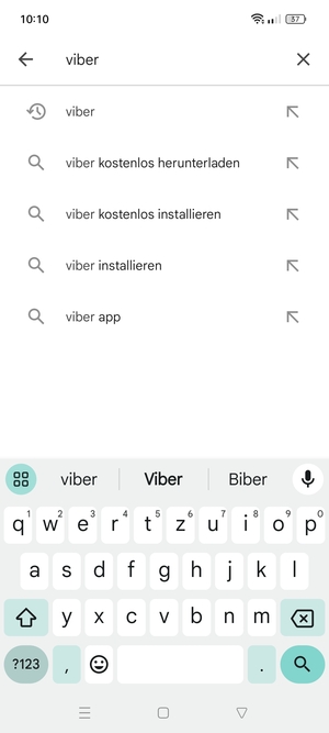 Geben Sie den Namen der App ein und wählen Sie Suchen