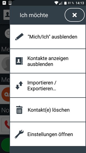 Wählen Sie Importieren / Exportieren...