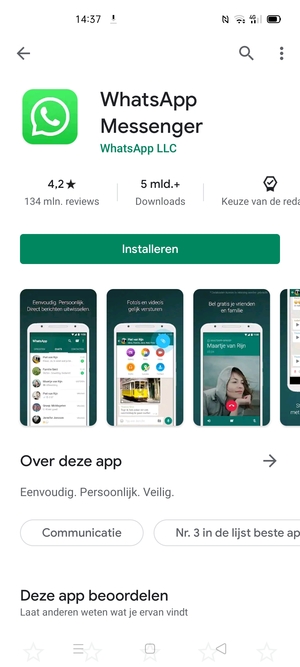Selecteer Installeren