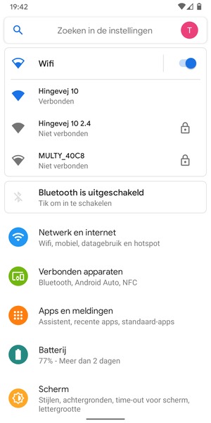 U bent nu verbonden met het WiFi-netwerk
