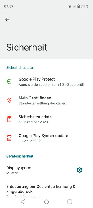 Ihr Handy ist jetzt mit einer Bildschirmsperre gesichert