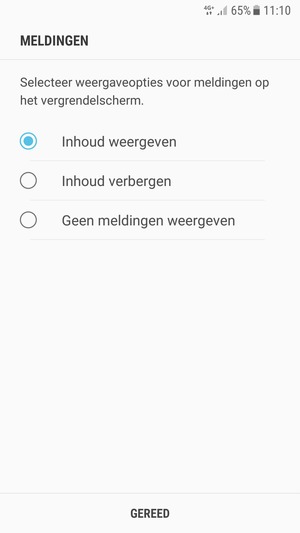 Selecteer uw voorkeursoptie en selecteer GEREED