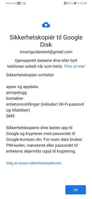 Velg OK