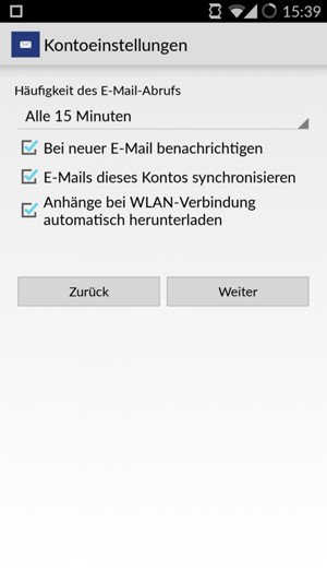 Wählen Sie Weiter