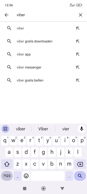 Voer de app-naam in en selecteer Zoeken