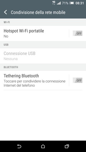 Seleziona Hotspot Wi-Fi portatile