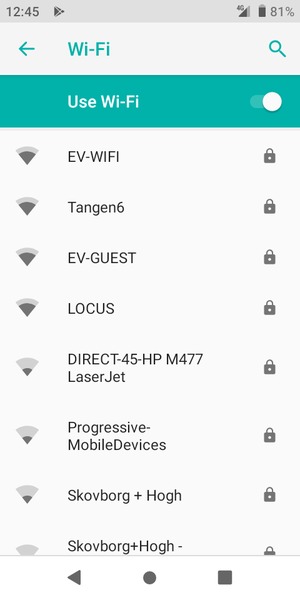 Select the wireless network you want to connect to