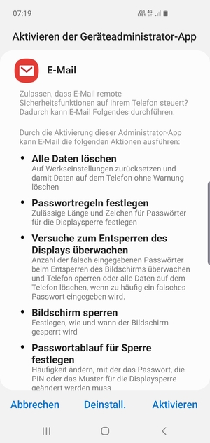 Wählen Sie Aktivieren