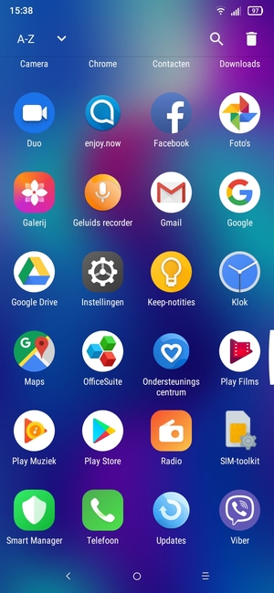 Scroll naar en selecteer Instellingen