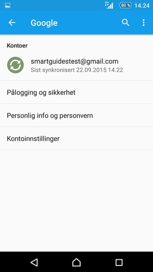 Velg kontoen din