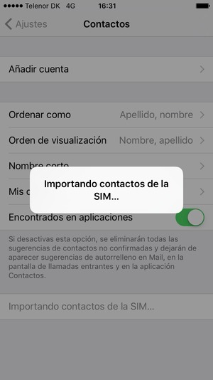 Sus contactos se guardarán en su teléfono