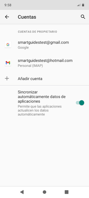 Seleccione su cuenta Google