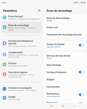 Votre téléphone est maintenant sécurisé par un écran de verrouillage