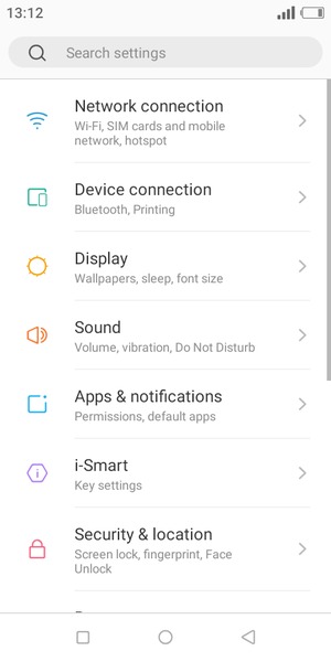 Select Network connection